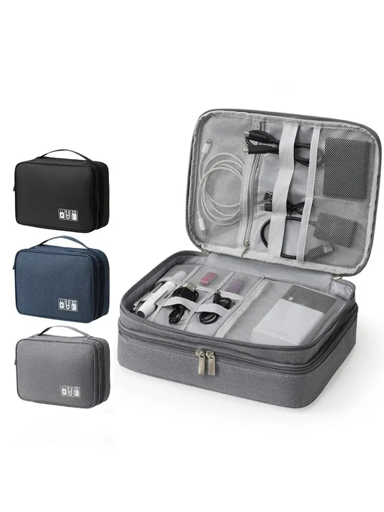Ordvik Kabel-Organizer – Tech-Tasche, doppellagig