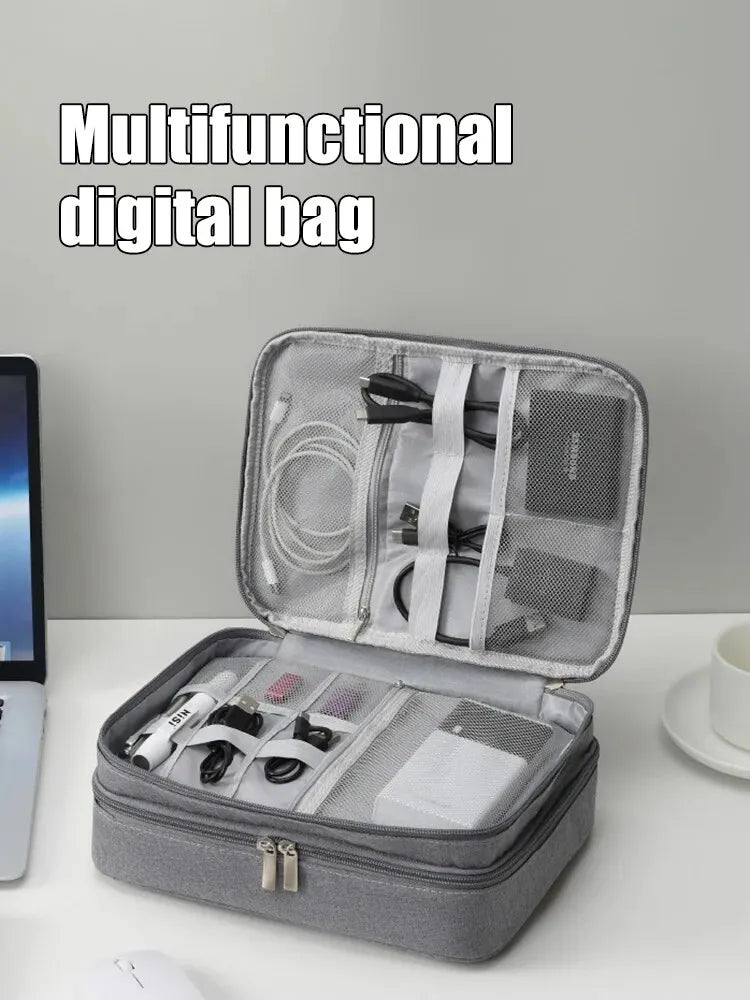 Ordvik Kabel-Organizer – Tech-Tasche, doppellagig